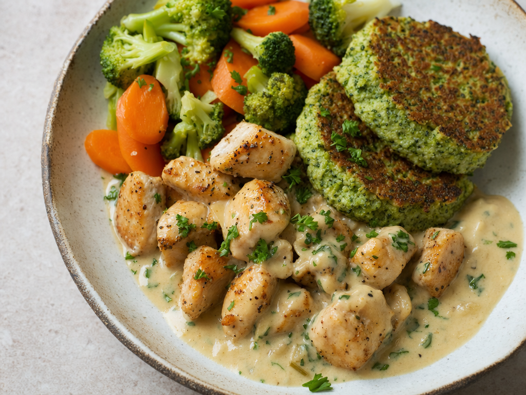 Dinde + galettes de brocoli