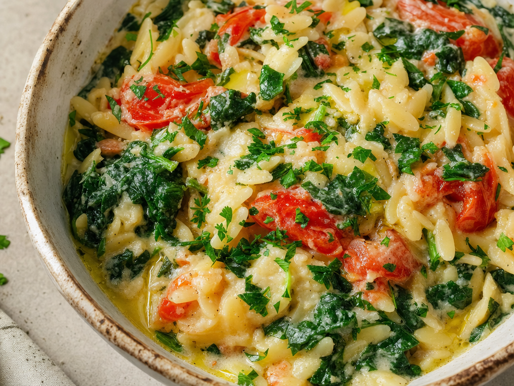 Gratin d’épinards & tomates