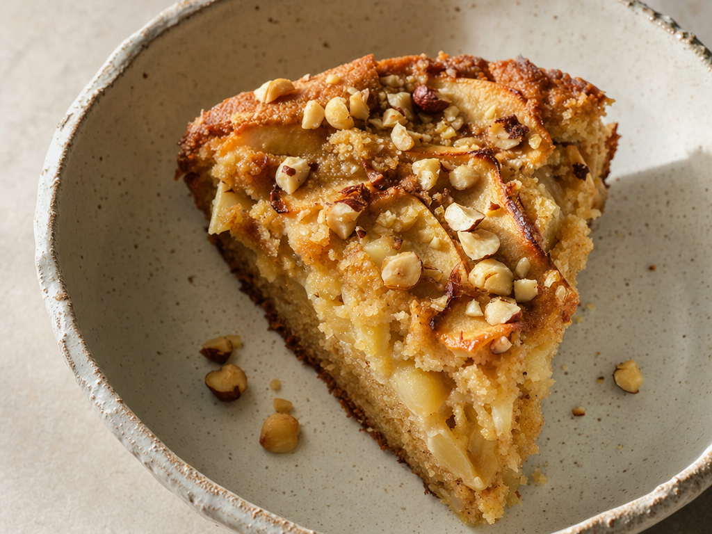 Gâteau moelleux pommes & noisette (ou amande)