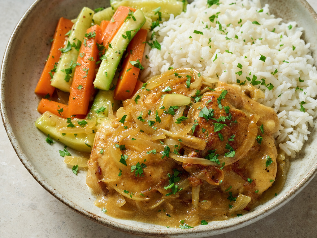 Poulet façon yassa & riz