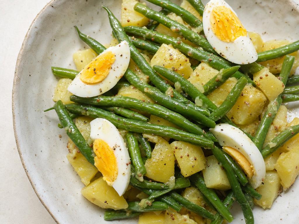 Salade haricots verts, pommes de terre & oeufs
