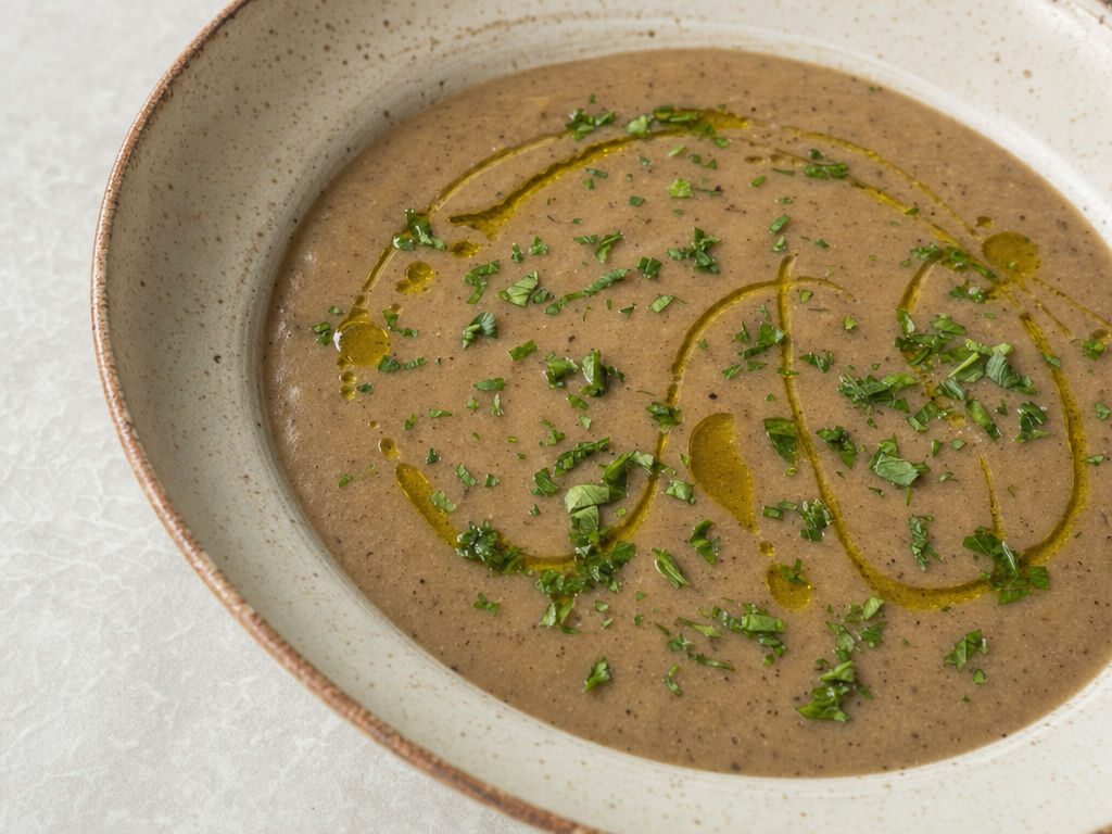 Soupe champignons & oignons