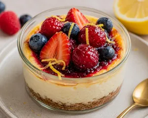 Cheesecake individuel citron fruits rouges