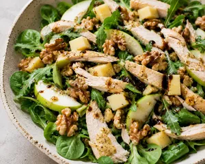 Salade pomme comté noix poulet