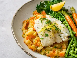 Stoemp carottes & poulet ou poisson blanc