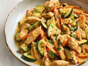Wok de dinde courgette & carotte